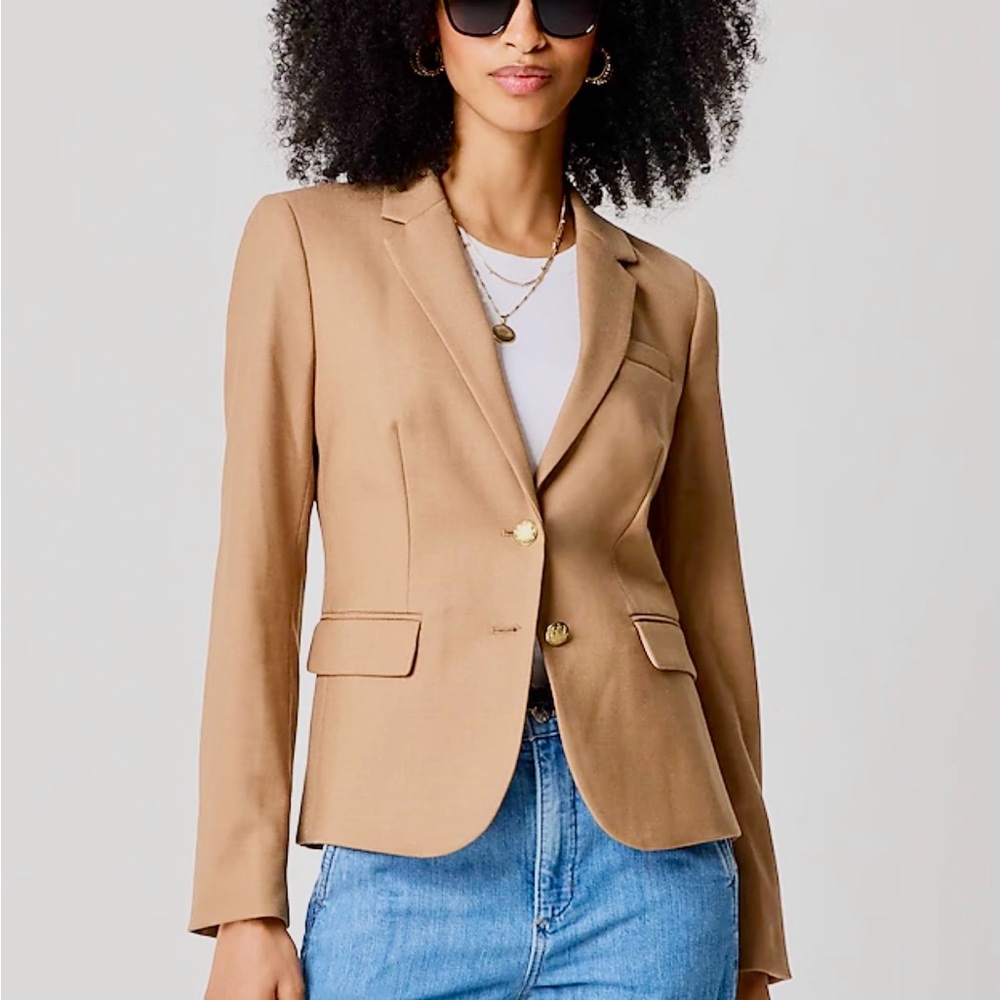 J. Crew Tan schoolboy Blazer  size 2